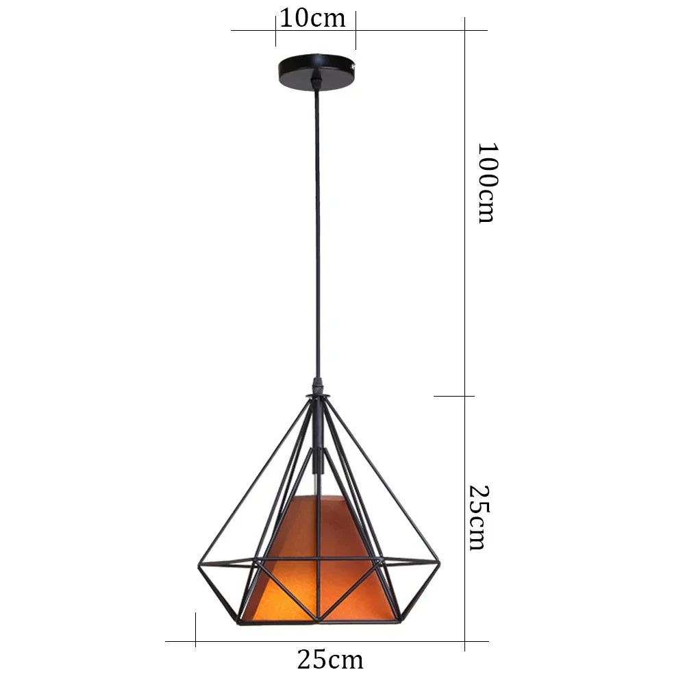 Vintage Loft Pendant Light Fixture for Kitchen Living Bedroom Home E27 LED