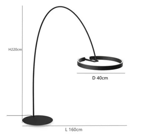 Nordic Ring LED Floor Lamp - Modern Loft Standing Light for Home Decor