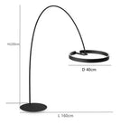 Nordic Ring LED Floor Lamp - Modern Loft Standing Light for Home Decor