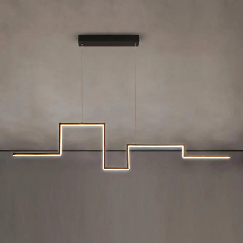 Modern Dining Room LED Chandelier & Hanging Lamps with Sleek Aluminum Design