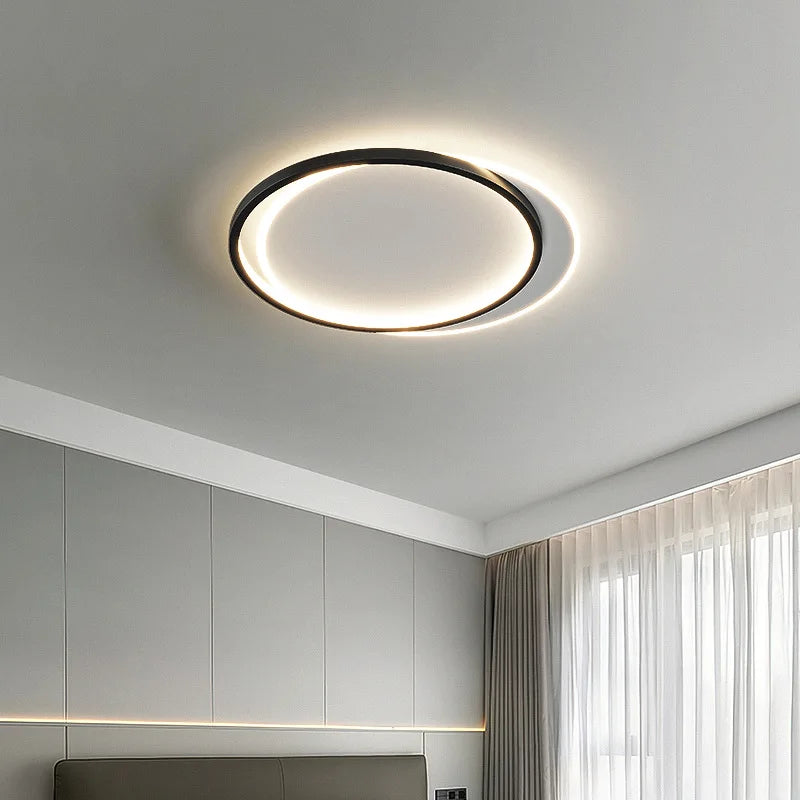 Modern Round LED Ceiling Lamp for Bedroom, Living Room, Study - Dimmable Circle Light Fixtures