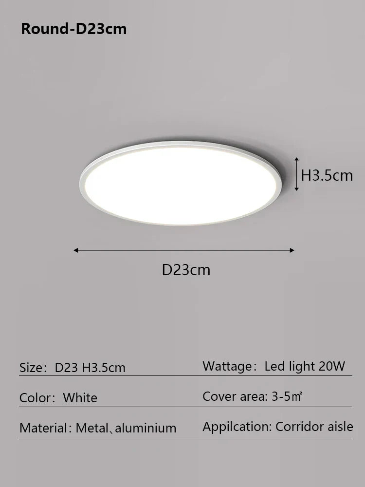 LED Ceiling Light: Nordic Style Ultra Thin Square Lamp for Living Room and Bedroom