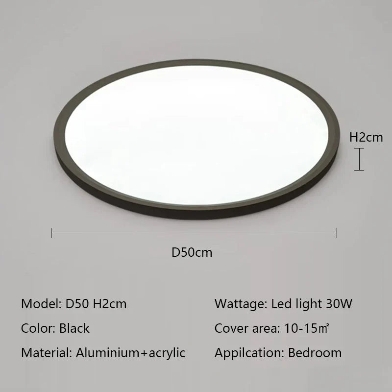 Modern LED Round Ceiling Lamp for Bedroom Study Balcony Decor
