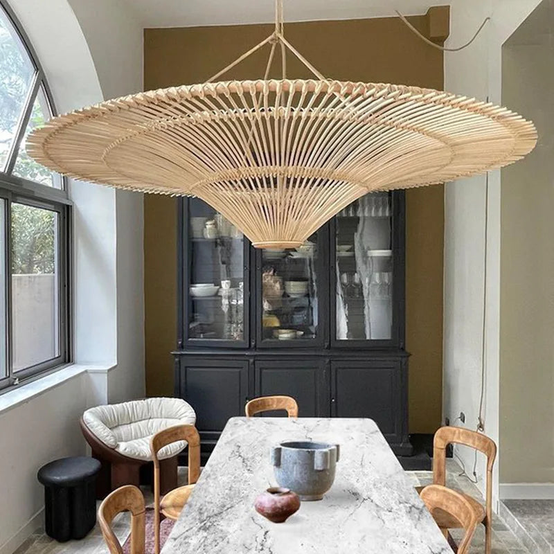 Nordic Rattan Chandelier: Stylish Wicker Lighting for Home Décor