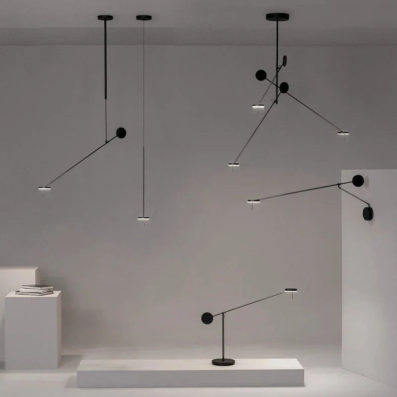 Minimalist Rotatable LED Chandelier: Nordic Design for Bedroom, Dining Room, Kitchen