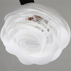 Flower Pendant Lights: Danish Design White Rose Petal Lamp for Kitchen, Bedroom, Living Room