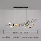 Glass Bubble LED Chandelier Dining Room Pendant Lighting