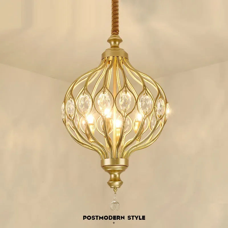 Vintage Lantern Chandelier for Living Room Bedroom Stairwell - Modern Country Style Lighting