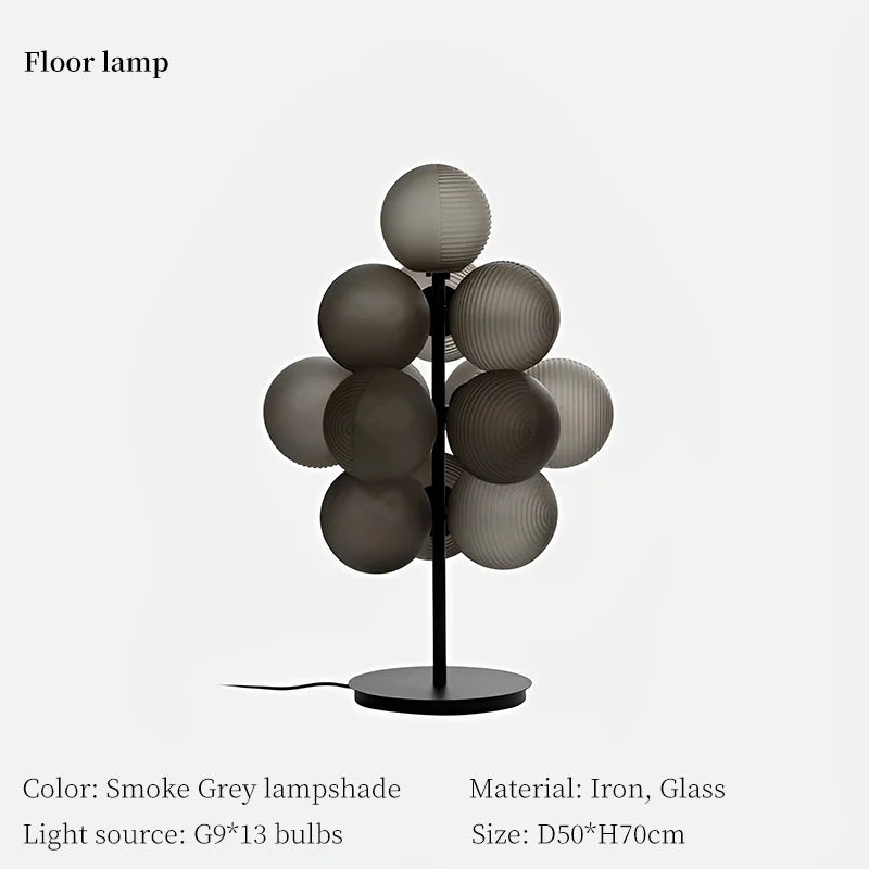 Grape Chandelier: Modern Glass Ball Pendant Lamp for Living Room and Bedroom