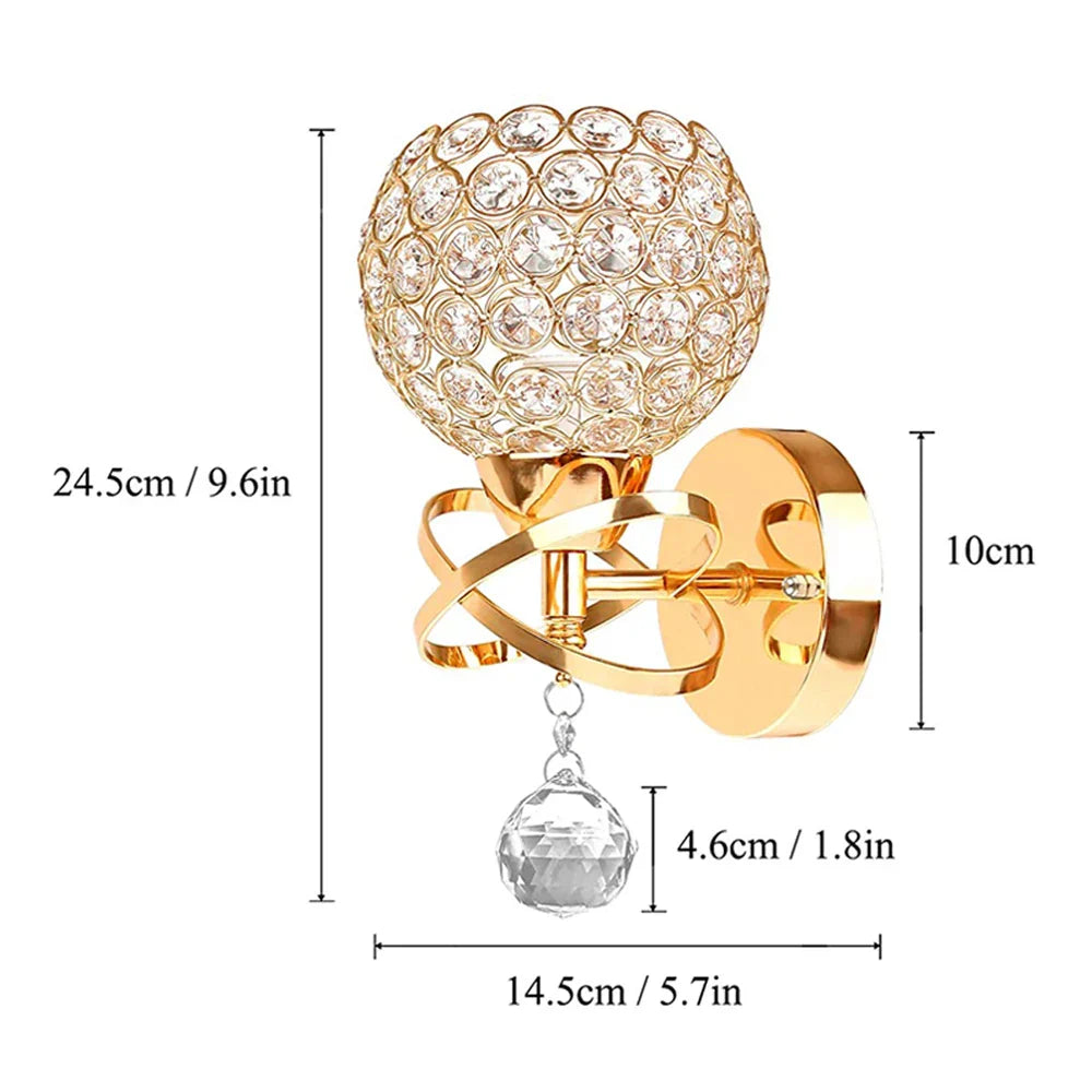 Modern Crystal Wall Lamp for Home Living Room Bedroom Decor