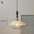 Nordic Wooden Glass Pendant Chandelier for Bedroom Living Dining Room