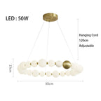 Nordic Acrylic Ball Chandelier for Dining and Kitchen Decor by Afralia™