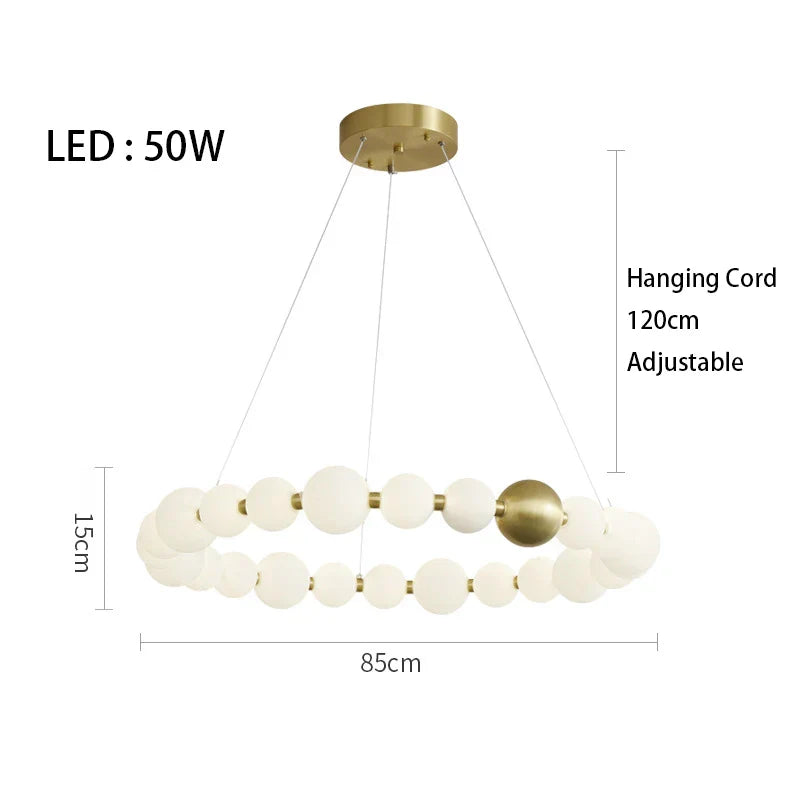 Nordic Acrylic Ball Chandelier for Dining and Kitchen Decor by Afralia™