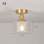 Glass Shade Pendant Ceiling Lamp for Kitchen Aisle Bedroom LED Lights Fixtures