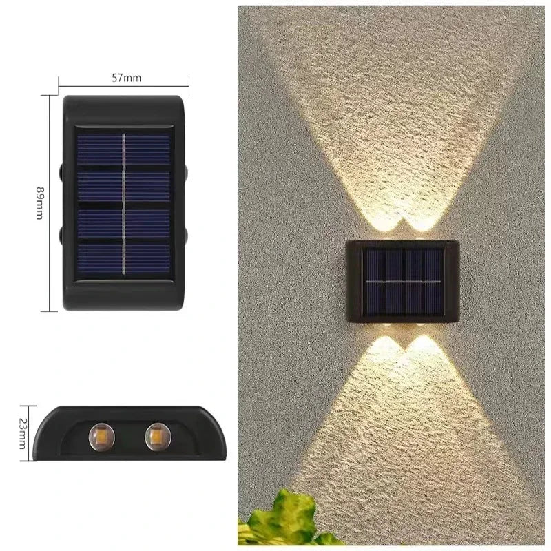 Solar Wall Lamp: Outdoor Waterproof Up/Down Lighting for Garden, Street, Landscape, Balcony