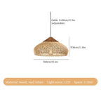 Rattan LED Ceiling Chandelier for Kitchen Island, Shop & Home Decor