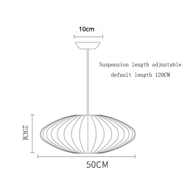 Elegant Silk Designer Pendant Lamp for Home & Hospitality Lighting