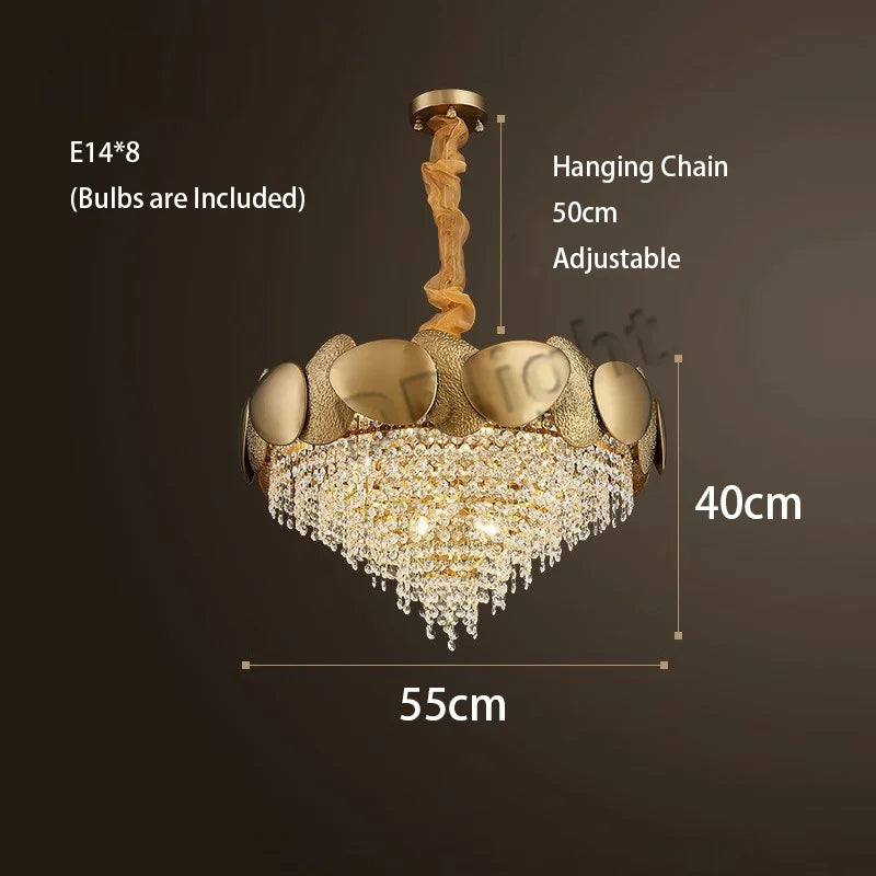 Crystal Tassels LED Pendant Chandelier - Modern Luxury Home Decor