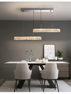 Crystal Chandelier Lights for Living Dining Bedroom LED Dimmable Lustre Lighting