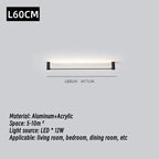 LED Strip Wall Lamp for Living Room Bedroom Ceiling, Modern Minimalist Atmosphere