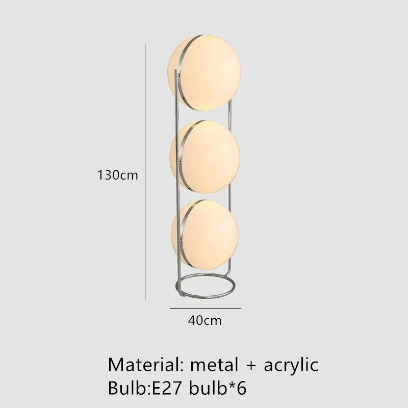 Nordic Personality Acrylic Ball Table Lamp Cream White LED Indoor Light