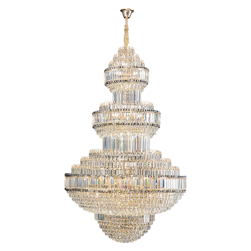 Crystal Villa Chandelier: Luxe European Duplex Hall Lighting - Elegant Living Room Decor