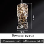 LED Crystal Chandelier for Bedroom Living Room Luxury Ceiling Light