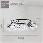 2024 Nordic Firefly LED Chandelier - Ideal for Living Room, Bedroom, Dining Room