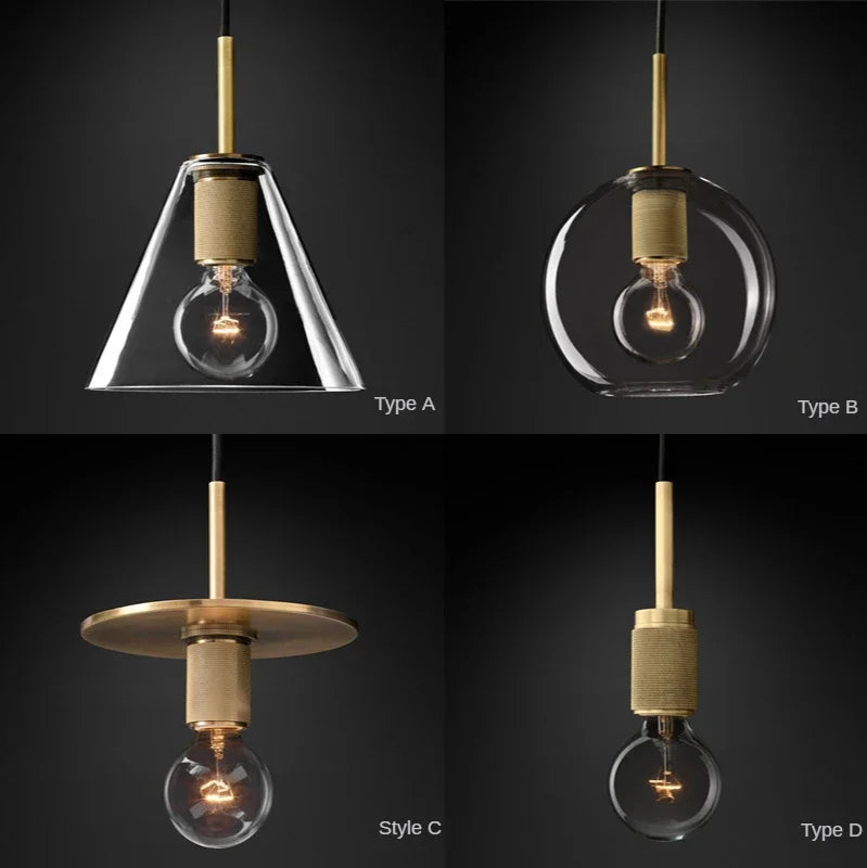 Gold LED Pendant Light – Luxury Nordic Retro Design