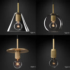 Gold LED Pendant Light – Luxury Nordic Retro Design