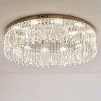 Luxury Crystal Round Black Gold Ceiling Chandelier for Bedroom Living Room Lighting