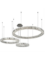 Luxury K9 Crystal Glass LED Chandelier for Living Room & Stairway Decor