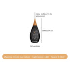 Rattan LED Ceiling Chandelier for Kitchen Island, Shop & Home Decor