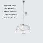 Glass LED Chandelier Lighting for Modern Stairs, Dining Room, and Home Bar