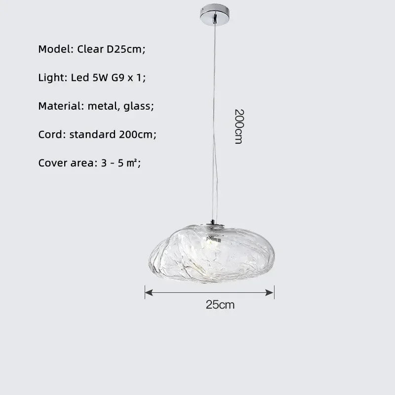 Glass LED Chandelier Lighting for Modern Stairs, Dining Room, and Home Bar