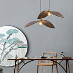 Wood Ceiling Chandelier: Japanese-Inspired LED Pendant Light for Home, Kitchen, and Teahouse
