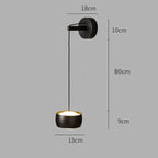 Copper Adjustable LED Wall Lamp for Bedroom Reading