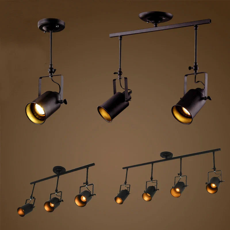 Retro Loft Industrial Spotlight Pendant Light for Kitchen Bar Lighting