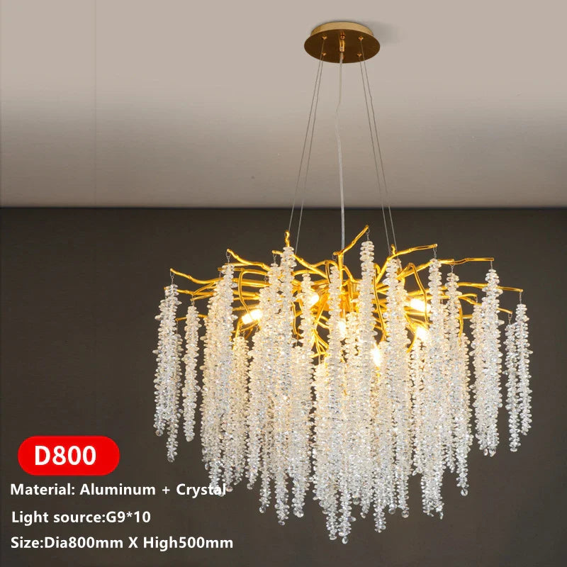 Crystal Tassel Ceiling Chandelier for Luxurious Home Decor