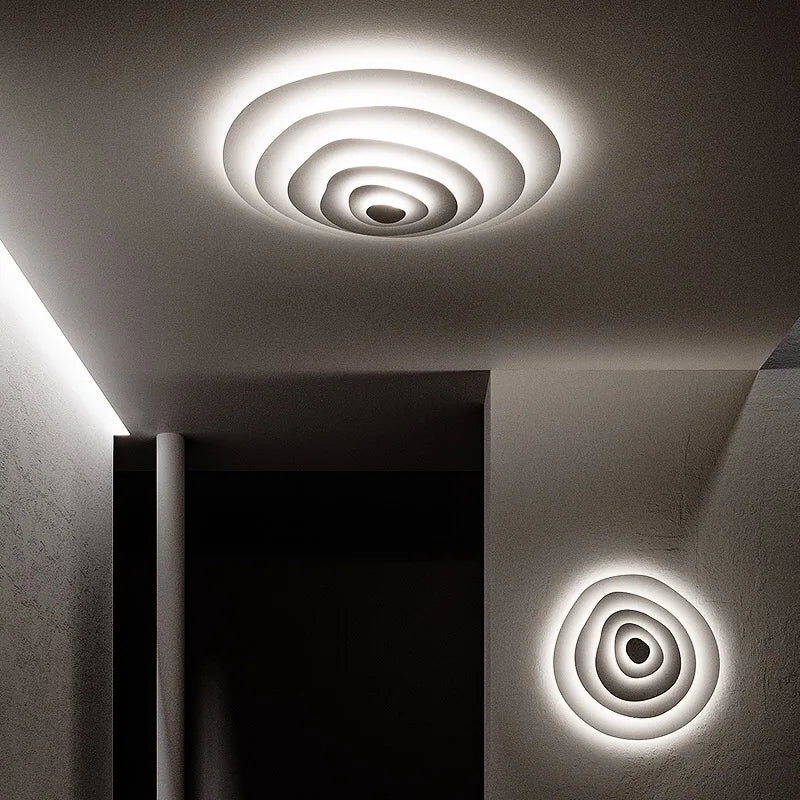 Modern Ripple LED Ceiling Chandelier for Living Room Bedroom Study Decor
