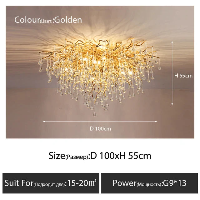 Crystal Ceiling Chandelier - Luxury Lighting for Modern Spaces