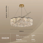 Crystal Chandelier Pendant Light, Elegant Hanging Lamp Fixture