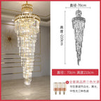 Luxury Crystal Chandelier for Duplex, Villa, Hotel Lobby, and Spiral Staircase