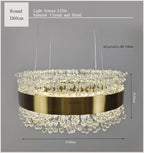 Modern Crystal Chandelier Pendant Lights LED Luxury Living Room Kitchen Island
