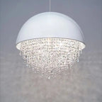 Crystal Tassel Iron Chandelier: Luxury LED Hanging Lamp for Living Room & Restaurant