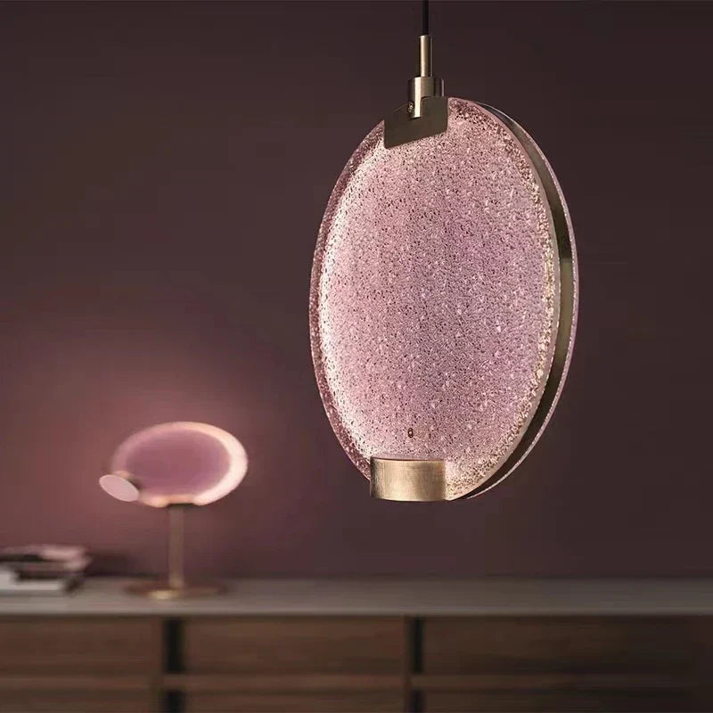 Glass Horo LED Pendant Light - Art Deco Signal Headlight for Home, Bar, Kitchen