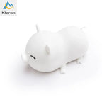 Pig Silicone LED Night Light - Modern Cartoon USB Floor Lamp