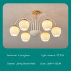 Modern Green White Branch Ceiling Chandelier for Living Room Bedroom Dining Loft