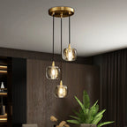 Elegant Rotating Staircase Pendant Lamp with Double Hollow Design