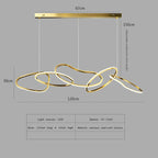 Nordic Chandeliers Dining Room Pendant Lights Ceiling Fixture Ring Lighting